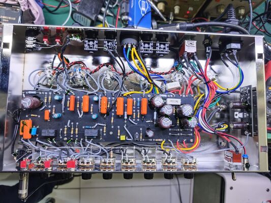 Cabezal amplificador personalizado Grand ODR Overdrive Reverb cableado a mano de 20 vatios con ante morado, precio especial proveedor