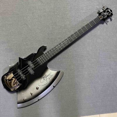 Custom 4 cuerdas Ax Bass Gene Simmons Guitarra eléctrica Bajo Diapasón de palisandro Negro proveedor