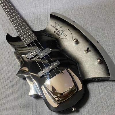 Custom 4 cuerdas Ax Bass Gene Simmons Guitarra eléctrica Bajo Diapasón de palisandro Negro proveedor