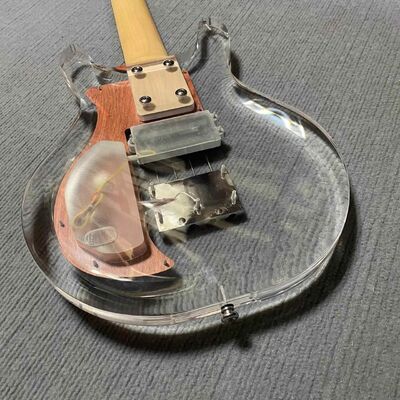 Bajo eléctrico personalizado Dan Armstrong de 4 cuerdas, mástil de arce, diapasón de palisandro con H proveedor