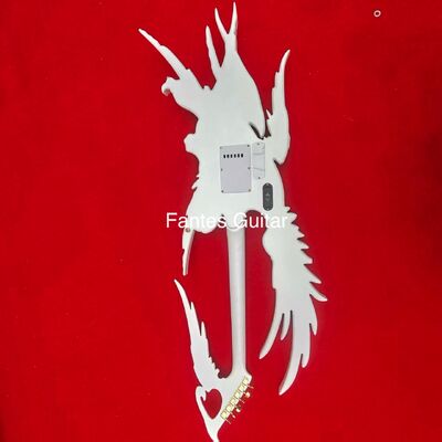 Guitarra eléctrica Angel tallada a mano personalizada en color blanco con luz LED, SOLO UNA EN STOCK proveedor