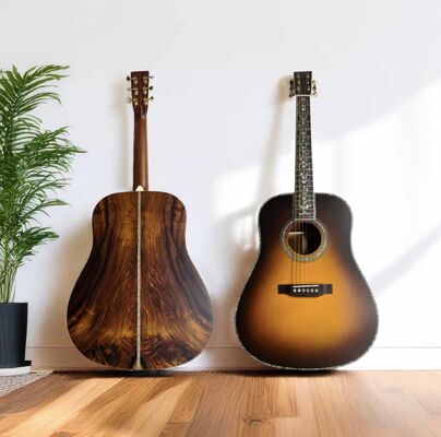 Custom 41 Inch D Body Dreadnought Wide Neck Acoustic Guitar with Solid Cocobolo Back Sides proveedor
