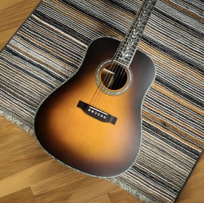 Custom 41 Inch D Body Dreadnought Wide Neck Acoustic Guitar with Solid Cocobolo Back Sides proveedor