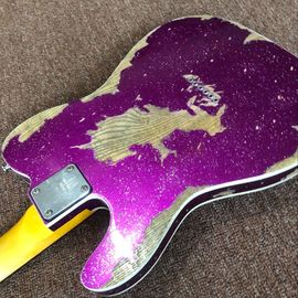 Clásica TELE 6 cuerdas tablero de madera de rosa guitarra eléctrica, relíquias de guitarra telecaster proveedor