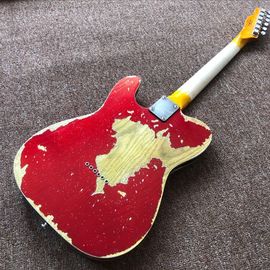 Clásica TELE 6 cuerdas tablero de madera de rosa guitarra eléctrica, relíquias de guitarra telecaster proveedor