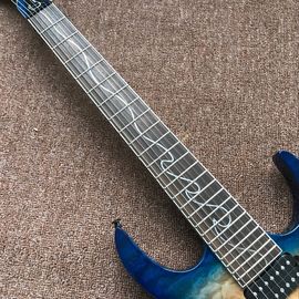 Nuevo estilo.trabajo manual personalizado 6 cuerdas azul Guitarra eléctrica.Guitarra de fingerboard de Rosewood.suporte de guitarra personalizada proveedor