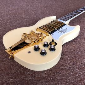 Nuevo estilo, China Custom SG Jazz guitarra eléctrica, Rosewood fingerboard, 3 pickups, Hardware de oro guitarra, sistema de vibración proveedor