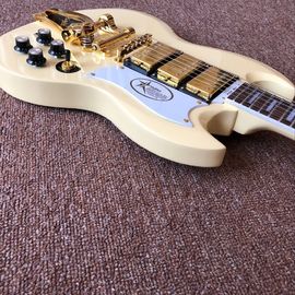Nuevo estilo, China Custom SG Jazz guitarra eléctrica, Rosewood fingerboard, 3 pickups, Hardware de oro guitarra, sistema de vibración proveedor