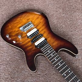 Guitarra eléctrica de Tiger Flame hecha a mano. proveedor