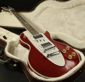 LP Corvette Guitarra eléctrica con figuras de arce Top Veneer Grover Tuner Más color puede elegir proveedor