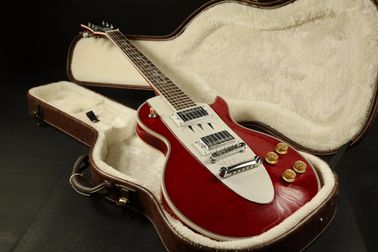 LP Corvette Guitarra eléctrica con figuras de arce Top Veneer Grover Tuner Más color puede elegir proveedor