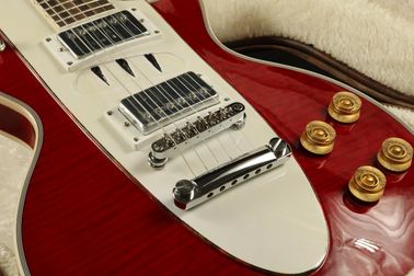 LP Corvette Guitarra eléctrica con figuras de arce Top Veneer Grover Tuner Más color puede elegir proveedor