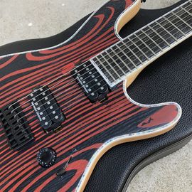 2019 Maple Top 7 Cuerdas Guitarra Eléctrica,Abalone de unión,Fingerboard de ébano Cuello a través del cuerpo Guitarra Eléctrica proveedor