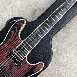 2019 Maple Top 7 Cuerdas Guitarra Eléctrica,Abalone de unión,Fingerboard de ébano Cuello a través del cuerpo Guitarra Eléctrica proveedor