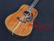 Fabricación artesanal Deluxe de madera de koa maciza Guitarra acústica, guitarra acústica, madera de koa maciza con incrustación de abulón proveedor