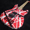 5150 Serie a rayas Rojo/Negro/Blanco, tablero de dedo de arce, Floyd Rose Bloqueando Tremol Wolfgang Eddie Van Halen estilo de guitarra proveedor