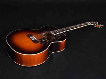J200s personalizado 43 pulgadas tamaño Jumbo guitarra acústica de madera maciza con AA proveedor