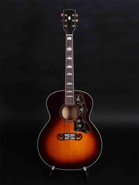 J200s personalizado 43 pulgadas tamaño Jumbo guitarra acústica de madera maciza con AA proveedor