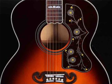 J200s personalizado 43 pulgadas tamaño Jumbo guitarra acústica de madera maciza con AA proveedor