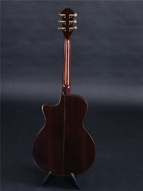 Guitarra acústica de madera maciza personalizada de madera maciza de madera de rosa maciza de espalda y costado 914s proveedor