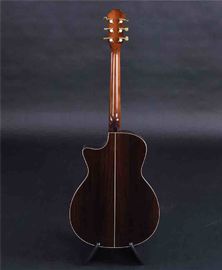 Guitarra acústica de madera maciza personalizada de abeto macizo en la parte superior de la guitarra de madera de rosa maciza en la parte posterior y lateral 916 guitarra proveedor