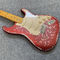 Guitarra eléctrica de alta calidad Relic Retro Strat Guitarra eléctrica con color rosa de flor envío gratis proveedor