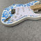 Guitarra eléctrica de porcelana azul y blanca de alta calidad Guitarra blanca regalo de cumpleaños envío gratuito proveedor