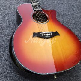 2019 NUEVO Sunbrust SP14s Guitarra acústica con tablero de dedos de madera de ébano de madera de rosa en la parte posterior proveedor