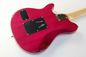 Guitarra eléctrica de cuerpo rojo oscuro con chapa de arce y doble roca, oferta personalizada proveedor