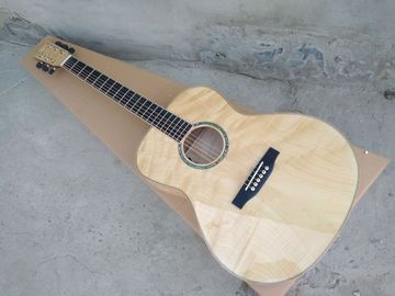 AAAA toda la guitarra de estilo de cuerpo Solid OM con 14 trastes de madera importada a medida de guitarra eléctrica acústica de arce sólida proveedor