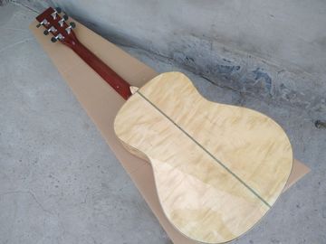 AAAA toda la guitarra de estilo de cuerpo Solid OM con 14 trastes de madera importada a medida de guitarra eléctrica acústica de arce sólida proveedor