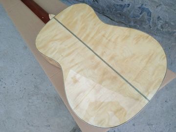 AAAA toda la guitarra de estilo de cuerpo Solid OM con 14 trastes de madera importada a medida de guitarra eléctrica acústica de arce sólida proveedor