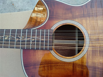 Koa Grand Auditorium Jumbo 12 cuerda apoyabrazos cortado presys 301EQ 12 cuerdas guitarra eléctrica acústica proveedor