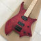 GRAND Color rojo explosión Guitarra eléctrica sin cabeza 2019 Nueva llegada guitarra de madera maciza,hardware negro envío gratuito proveedor