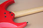 Guitarra eléctrica de cuerpo rojo personalizada de fábrica con Floyd Rose, pick-ups HSH, Black Dots Fret Inlay, Hardware negro proveedor