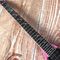 Guitarra eléctrica personalizada 2020 Nuevo sistema Vibrato Rosa y plata metálica Logotipo personalizable proveedor