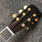 Guitarra eléctrica acústica personalizada OM cuerpo redondo cuerpo sólido guitarra de madera de rosa tablero de dedos de caoba lado trasero con EQ proveedor