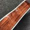 2020 Nueva Cutaway hecha a mano de lujo KOA Guitarra acústica de madera de koa sólida con 100% de incrustación de abulón guitarra acústica eléctrica proveedor