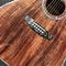 2020 Nueva Cutaway hecha a mano de lujo KOA Guitarra acústica de madera de koa sólida con 100% de incrustación de abulón guitarra acústica eléctrica proveedor