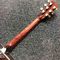 Custom Deluxe Real Abalone Binding Ebony Fingerboard de madera de rosa de lado trasero sólido de abeto de madera guitarra acústica proveedor