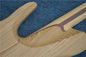 Personalizado 5 cuerdas Cuello a través del cuerpo de ceniza Burl Cuello de 3 piezas Guitarra de bajo eléctrico en madera natural proveedor