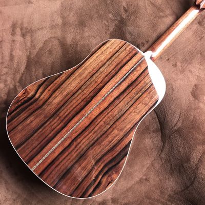 Cuerpo J45 personalizado AAAA Guitarra acústica de madera sólida de sándalo espalda y lados en color puesta de sol con tronco de cabeza clásico proveedor