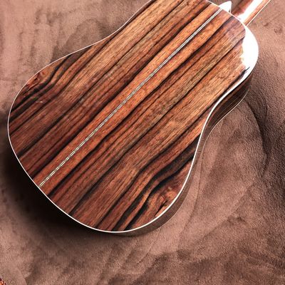 Cuerpo J45 personalizado AAAA Guitarra acústica de madera sólida de sándalo espalda y lados en color puesta de sol con tronco de cabeza clásico proveedor