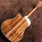 Personalizado 41 pulgadas de madera sólida KOA Top Cutaway clásico folk guitarra acústica real Abalone Inlay D-Shape guitarra eléctrica de madera P proveedor