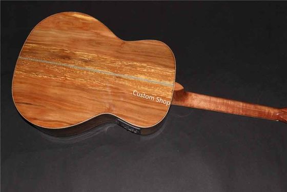 Personalizado Grand AAAAA Todo sólido de madera de manzana europea OMJM Guitarra acústica Herringbone Binding proveedor