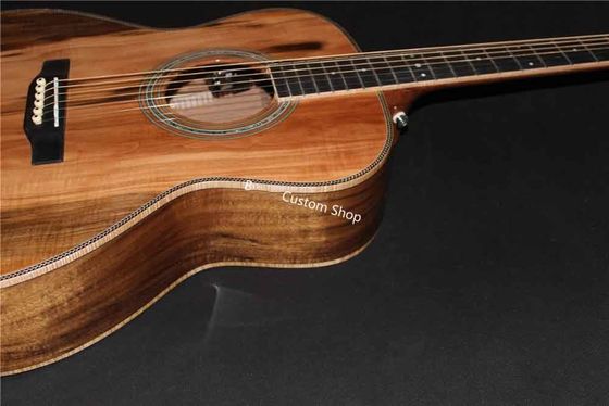 Personalizado Grand AAAAA Todo sólido de madera de manzana europea OMJM Guitarra acústica Herringbone Binding proveedor