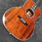 Enlaces de Abalone completos personalizados OOO 39 pulgadas Cuerpo redondo sólido Koa Top Guitarra acústica proveedor