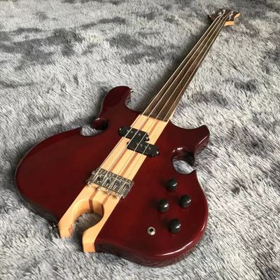 Estilo ALEMBIC personalizado 4 cuerdas Bajo Guitarra Cuello a través del cuerpo Corte Bajo Corazón proveedor