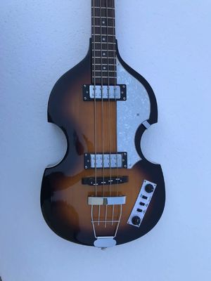 Dispositivos personalizados de fuego de tigre de arriba de arce retro coreano de hardware original Hofner HI-S ERIES B-bajo 4 cuerdas bajo guitarra proveedor