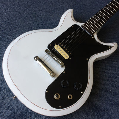 Hardware de cromo personalizado con puente Tone-Pro Semi-Gloss Finish Guitarra eléctrica blanca alpina proveedor